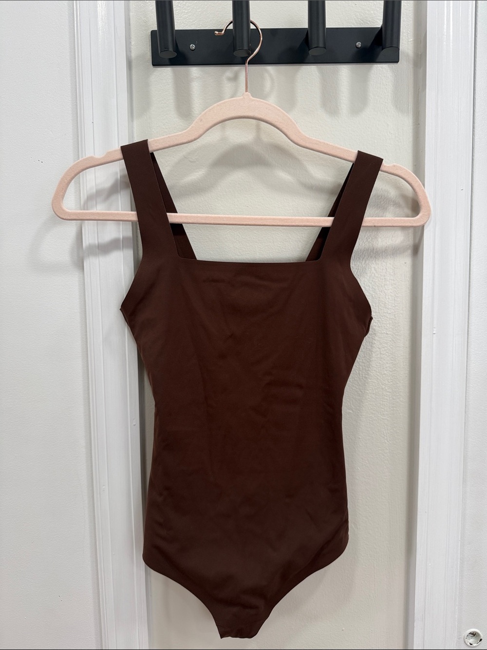 aerie Brown Square-Neck Tank Bodysuit